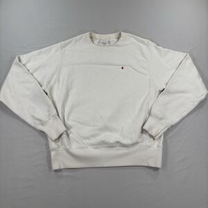 Vtg 90s Champion Reverse Weave Crewneck Sweatshirt Mens Size Small White Blank